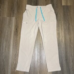 Figs Yola Skinny Scrub Pants Women's Small Petite Boulder Tan Medical Cargo